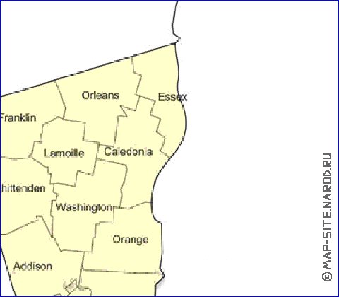 Administratives carte de Vermont