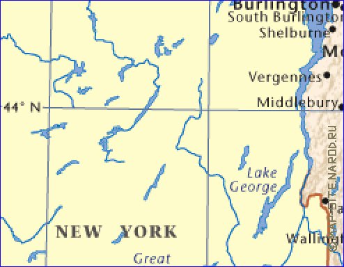 mapa de Vermont