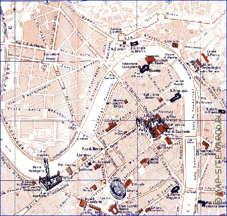 mapa de Verona em italiana