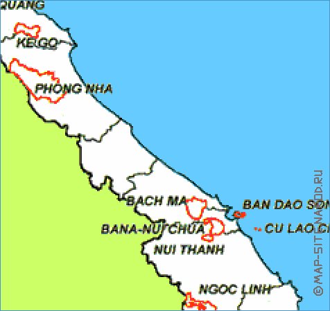 Administrativa mapa de Vietname em ingles