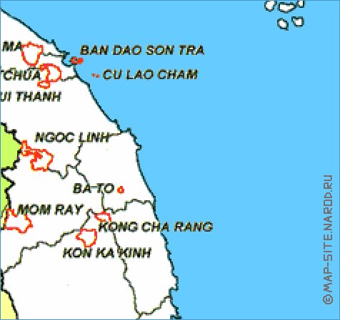 Administrativa mapa de Vietname em ingles