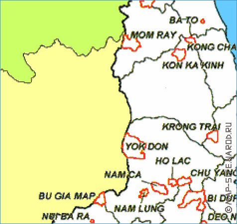 Administrativa mapa de Vietname em ingles