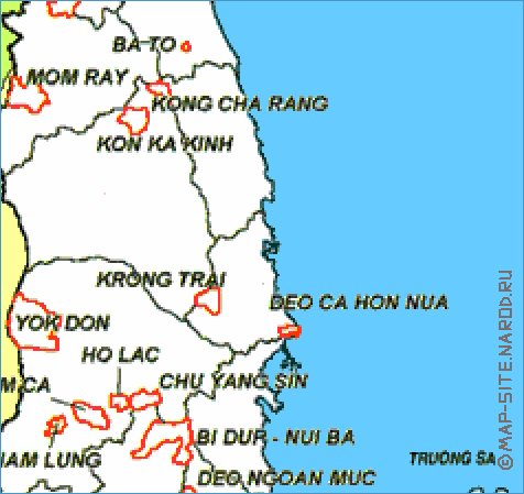 Administrativa mapa de Vietname em ingles