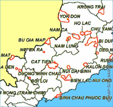 Administrativa mapa de Vietname em ingles