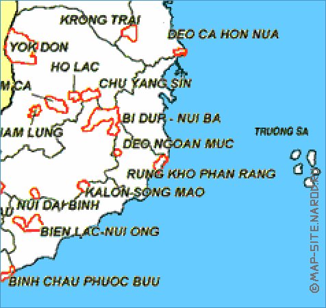 Administrativa mapa de Vietname em ingles