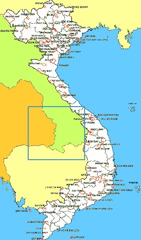 Administrativa mapa de Vietname em ingles