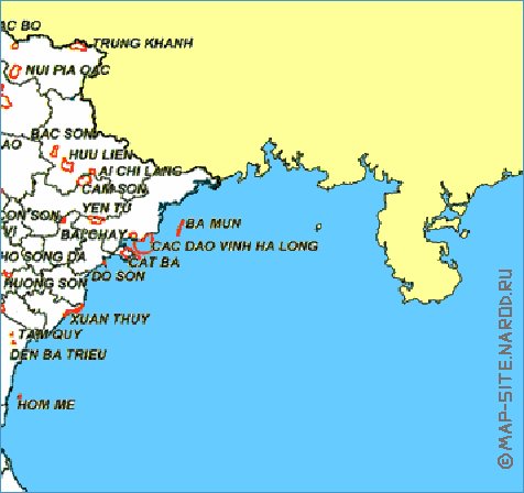 Administrativa mapa de Vietname em ingles