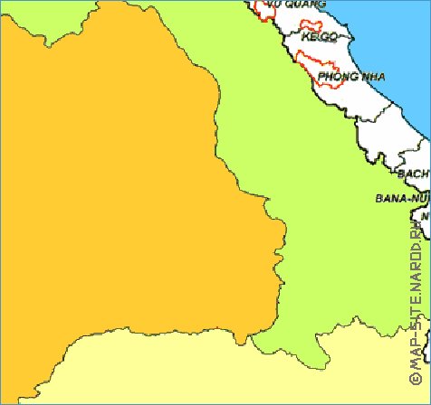 Administrativa mapa de Vietname em ingles