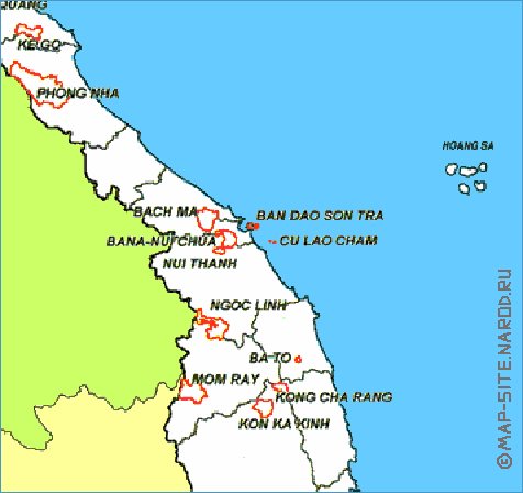 Administrativa mapa de Vietname em ingles