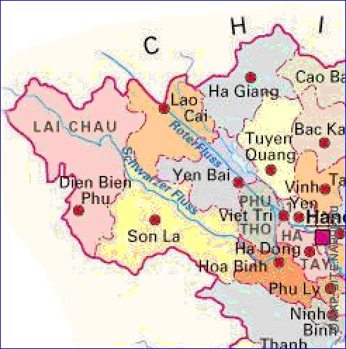 Administrativa mapa de Vietname