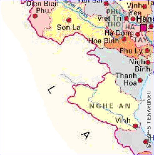 Administrativa mapa de Vietname