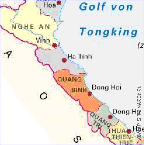 Administrativa mapa de Vietname