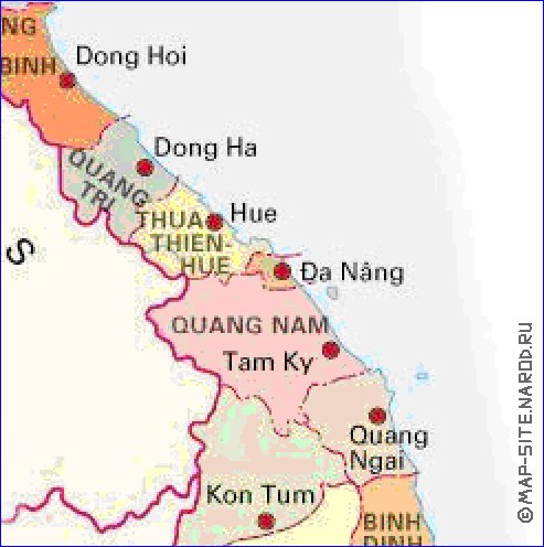 Administrativa mapa de Vietname