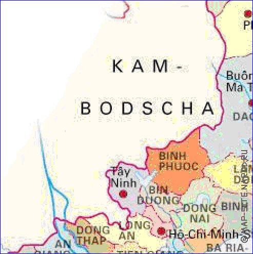 Administrativa mapa de Vietname