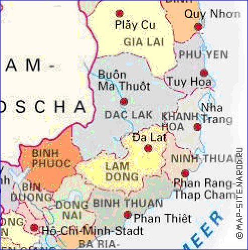 Administrativa mapa de Vietname