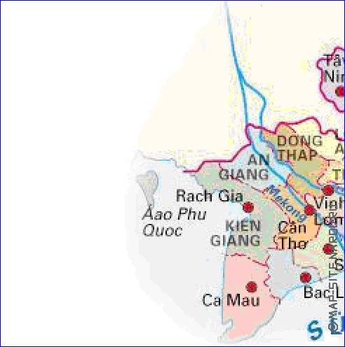 Administrativa mapa de Vietname