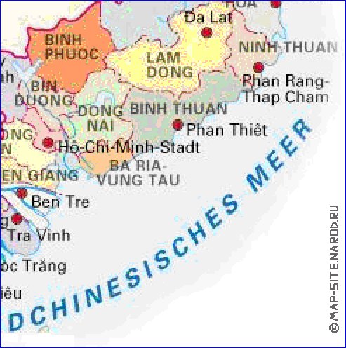 Administrativa mapa de Vietname