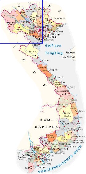 Administrativa mapa de Vietname