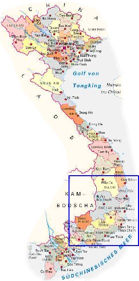 Administrativa mapa de Vietname