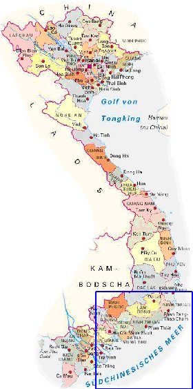 Administrativa mapa de Vietname