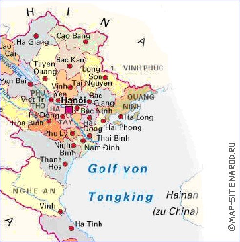 Administrativa mapa de Vietname