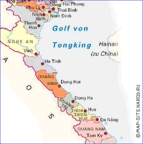 Administrativa mapa de Vietname