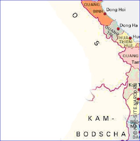 Administrativa mapa de Vietname