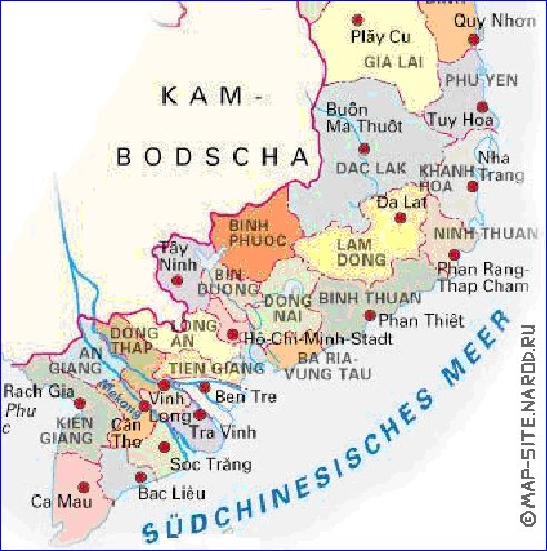 Administrativa mapa de Vietname