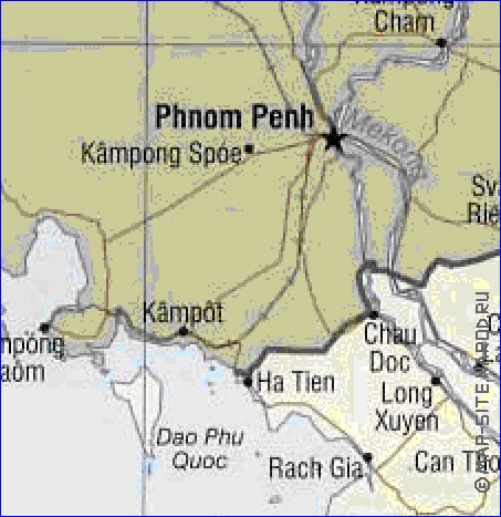 carte de Viet Nam en anglais