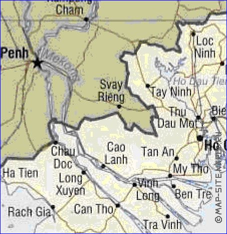 carte de Viet Nam en anglais