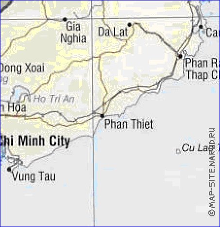 carte de Viet Nam en anglais