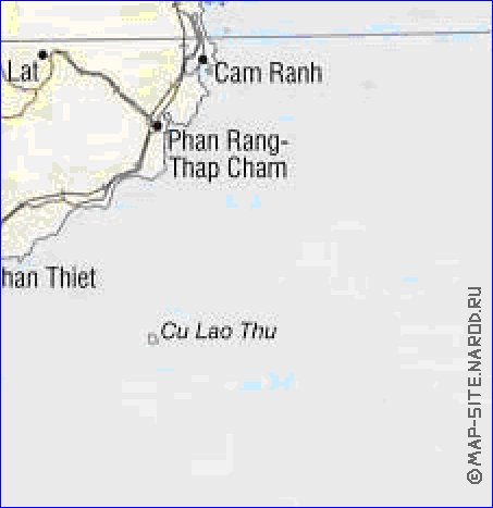 carte de Viet Nam en anglais