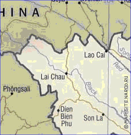 carte de Viet Nam en anglais