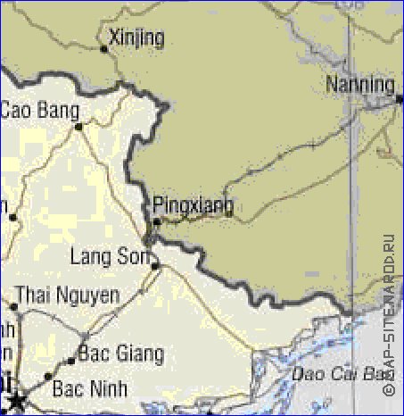 carte de Viet Nam en anglais