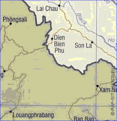 carte de Viet Nam en anglais