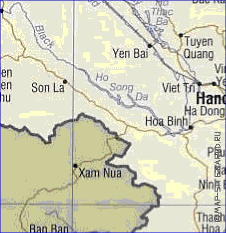 carte de Viet Nam en anglais