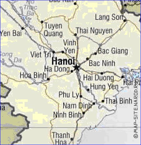 carte de Viet Nam en anglais