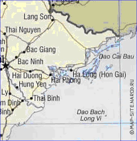 carte de Viet Nam en anglais