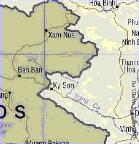 carte de Viet Nam en anglais