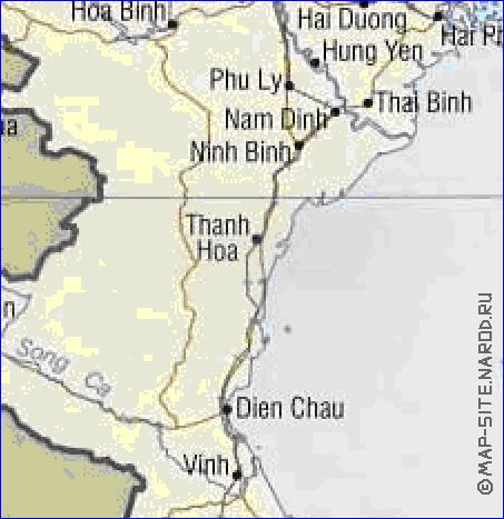 carte de Viet Nam en anglais