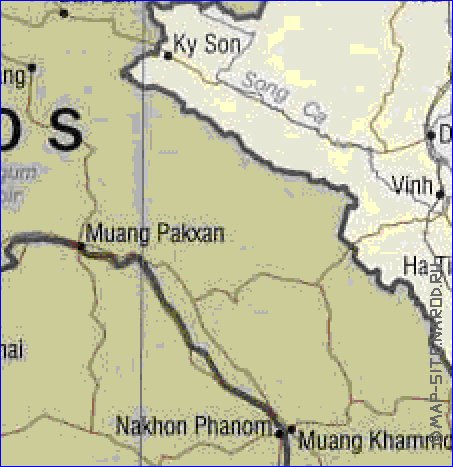 mapa de Vietname em ingles