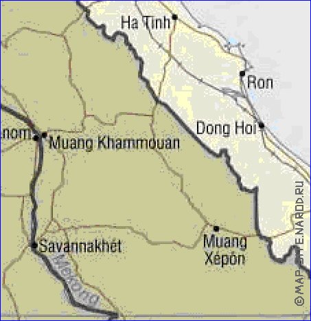 mapa de Vietname em ingles