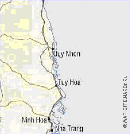 carte de Viet Nam en anglais