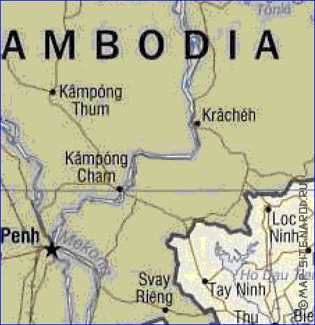 carte de Viet Nam en anglais