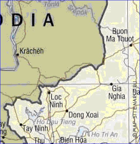 carte de Viet Nam en anglais