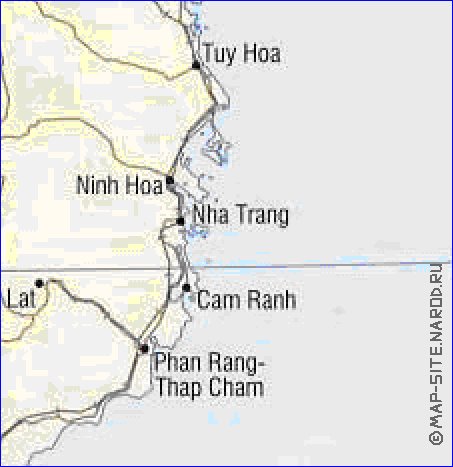 carte de Viet Nam en anglais