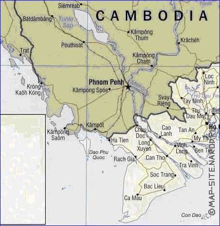 carte de Viet Nam en anglais