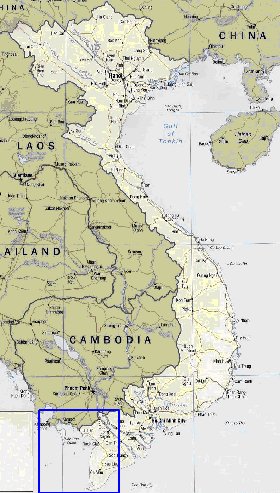 carte de Viet Nam en anglais