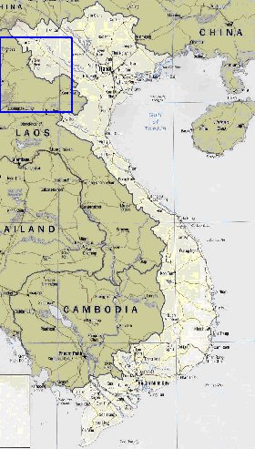 carte de Viet Nam en anglais