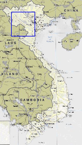 carte de Viet Nam en anglais